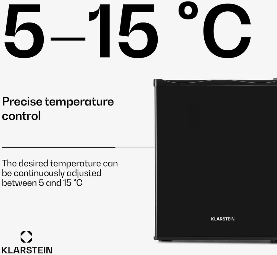 Klarstein mini šaldytuvas Minibar, 23 l talpa, 23 dB, reguliuojama lentyna, juodas, MKS-10