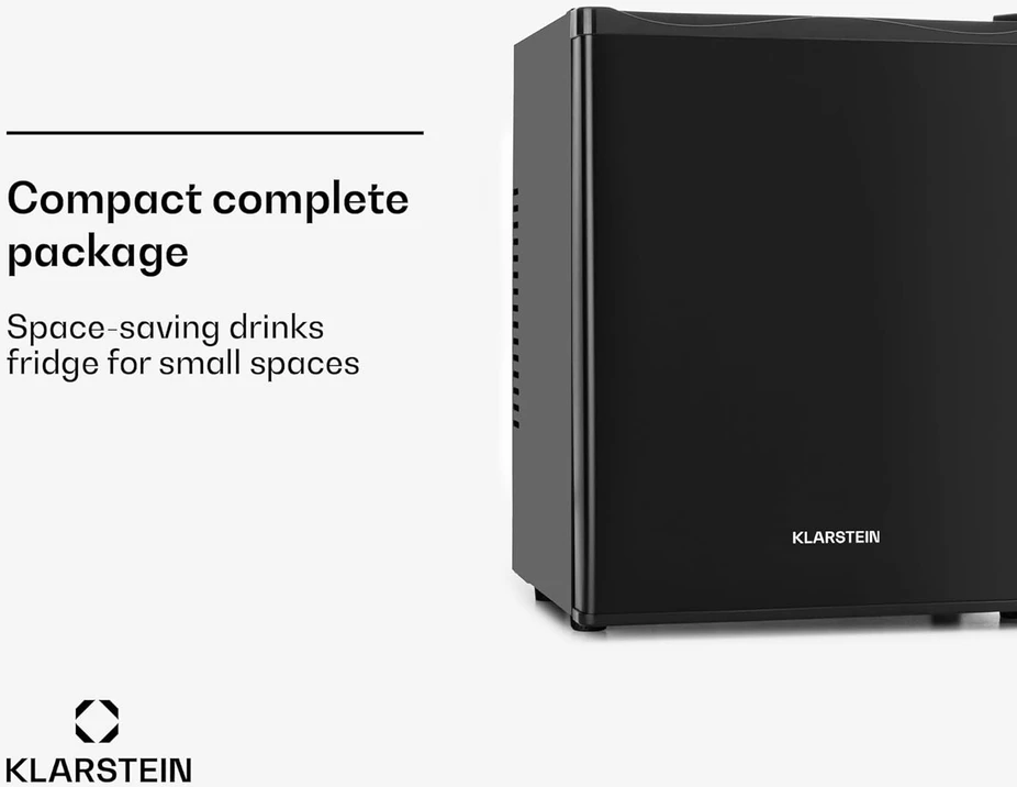 Klarstein mini šaldytuvas Minibar, 23 l talpa, 23 dB, reguliuojama lentyna, juodas, MKS-10