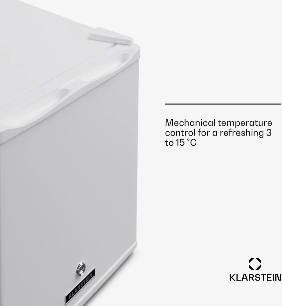 Klarstein mini šaldytuvas su stiklinėmis durimis, 28 l, tylus, baltas, HEA-Matterhorn-wh