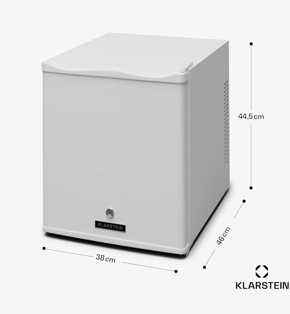 Klarstein mini šaldytuvas su stiklinėmis durimis, 28 l, tylus, baltas, HEA-Matterhorn-wh