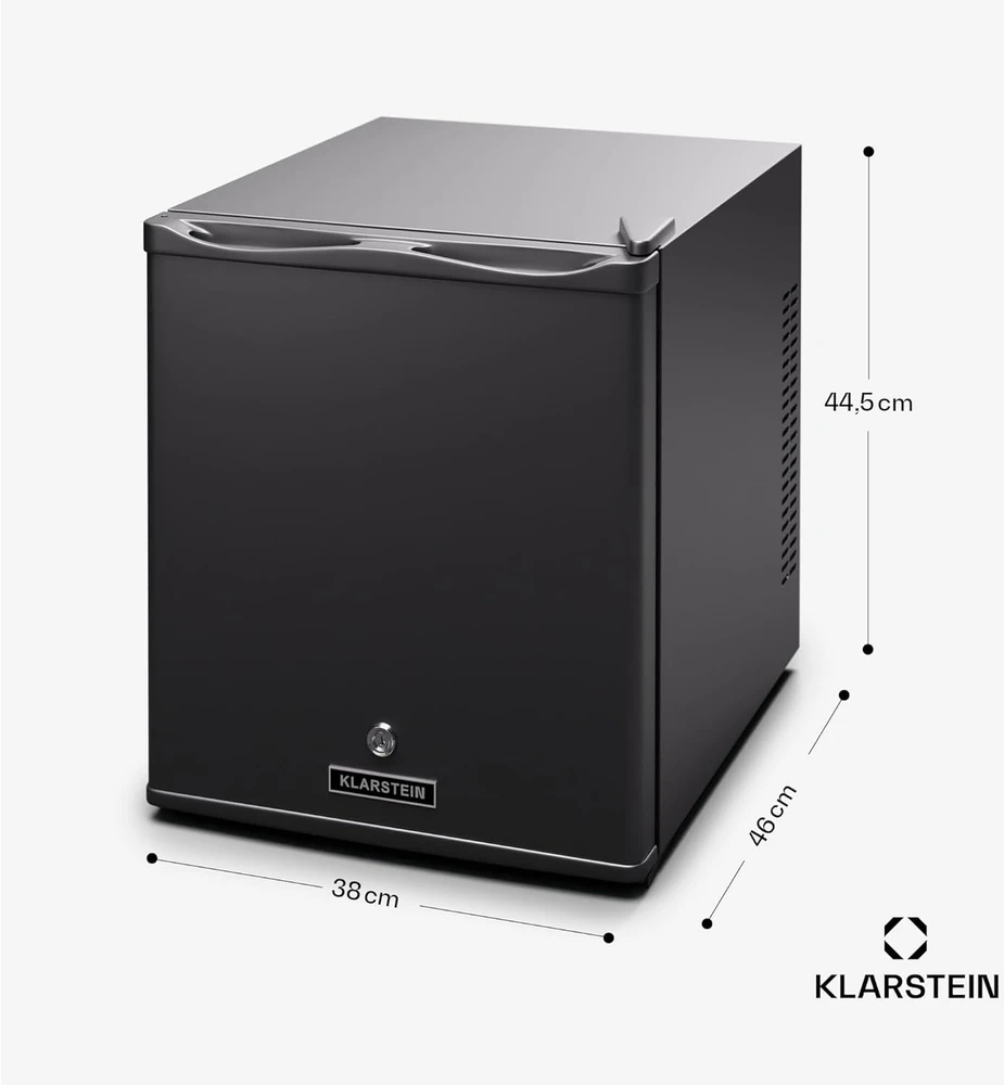 Klarstein mini šaldytuvas su stiklinėmis durimis, reguliuojamomis lentynomis, 28 l, tylus, HEA-Matterhorn-sl