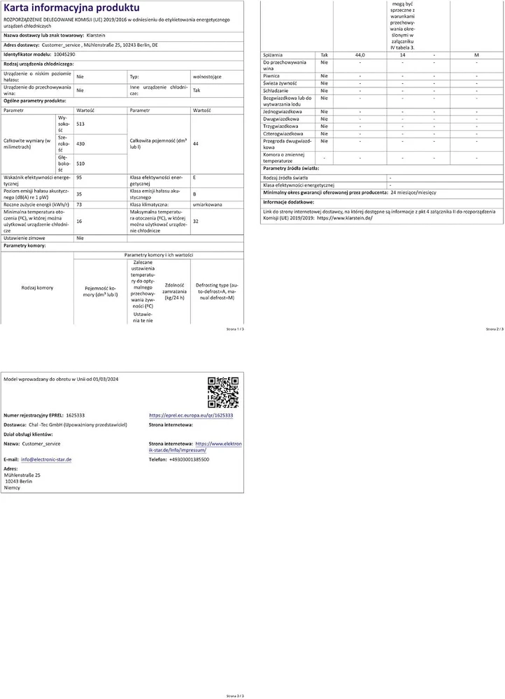 Klarstein mini šaldytuvas su stiklinėmis durimis, 44 l talpa, tylus veikimas, reguliuojamos lentynos, HEA-Matterhorn-sl