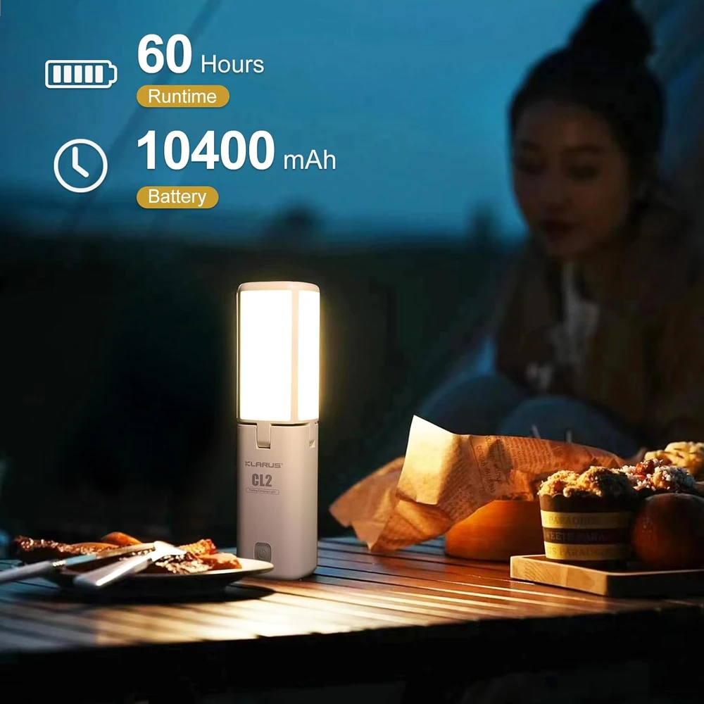 Klarus daugiafunkcinė įkraunama stovyklavimo LED lempa, 750 lm, 10000 mAh, IPX5, CL2