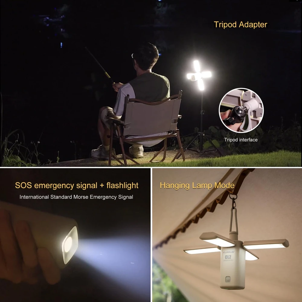 Klarus daugiafunkcinė įkraunama stovyklavimo LED lempa, 750 lm, 10000 mAh, IPX5, CL2