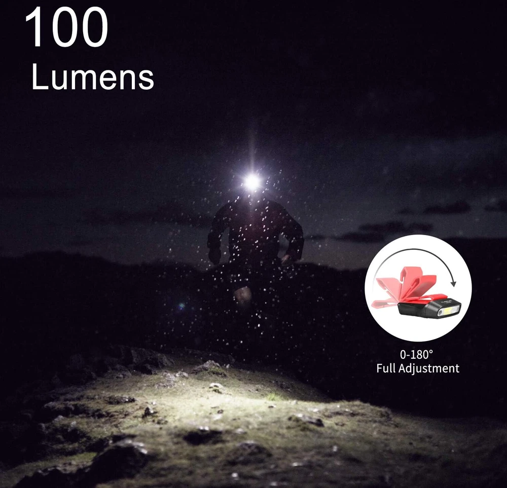 Klarus LED žibintuvėlis su spaustuku HC3, USB-C, 100 lm, IPX5, judesio jutiklis