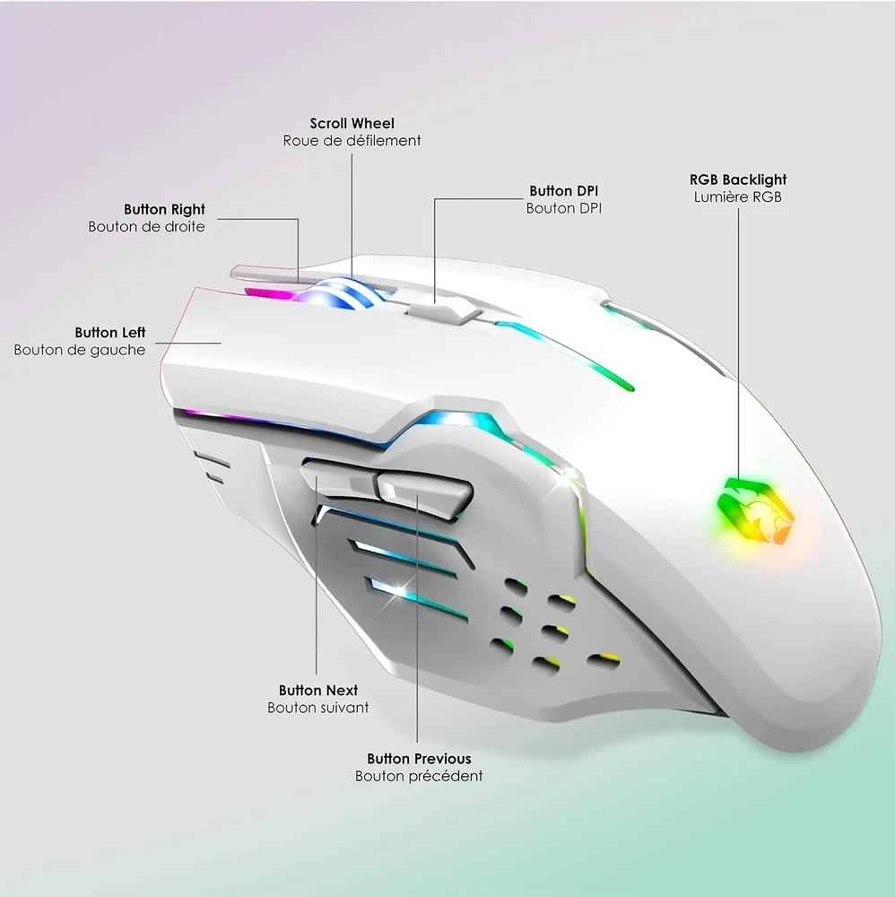 Klaviatūra Empire Gaming belaidis žaidimų klaviatūros ir pelės rinkinys 2,4 GHz, QWERTZ, 4800 DPI Armor RF800