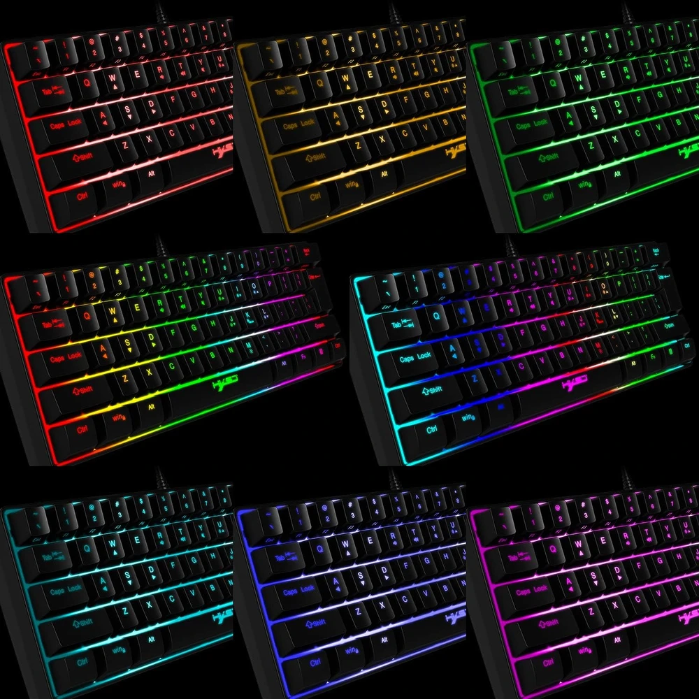 Klaviatūra KUIYN laidinis žaidimų klaviatūros, pelės ir kilimėlio rinkinys su RGB