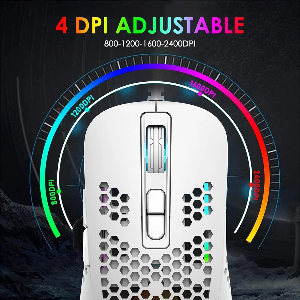 Klaviatūra KUIYN žaidimų klaviatūros ir pelės rinkinys su konsolių adapteriu, 61 klavišo RGB, 2400 DPI, 4 viename, baltas