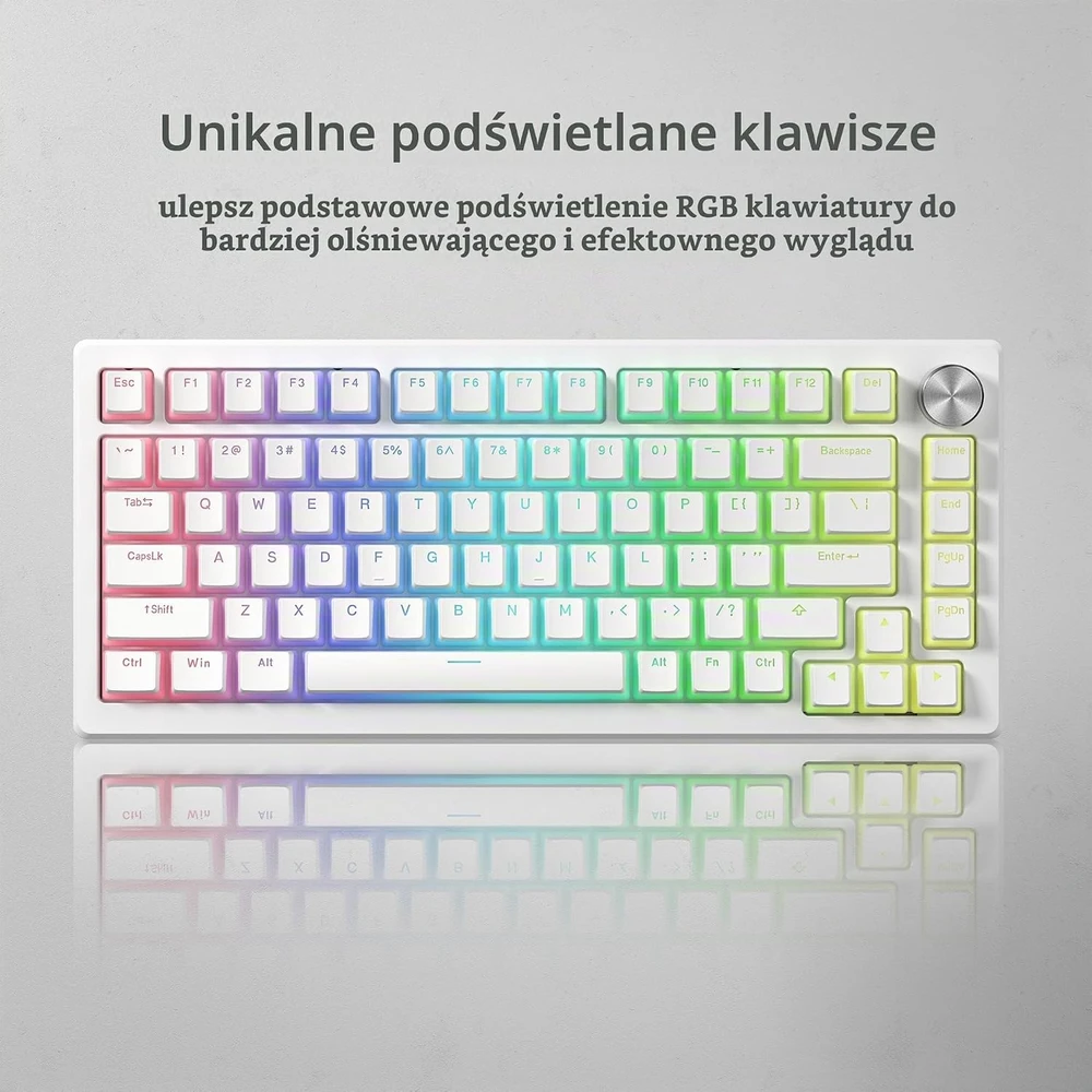 Klaviatūra LQXQ PBT pudding klavišų dangtelių rinkinys 130 vnt., OEM profilis, baltas