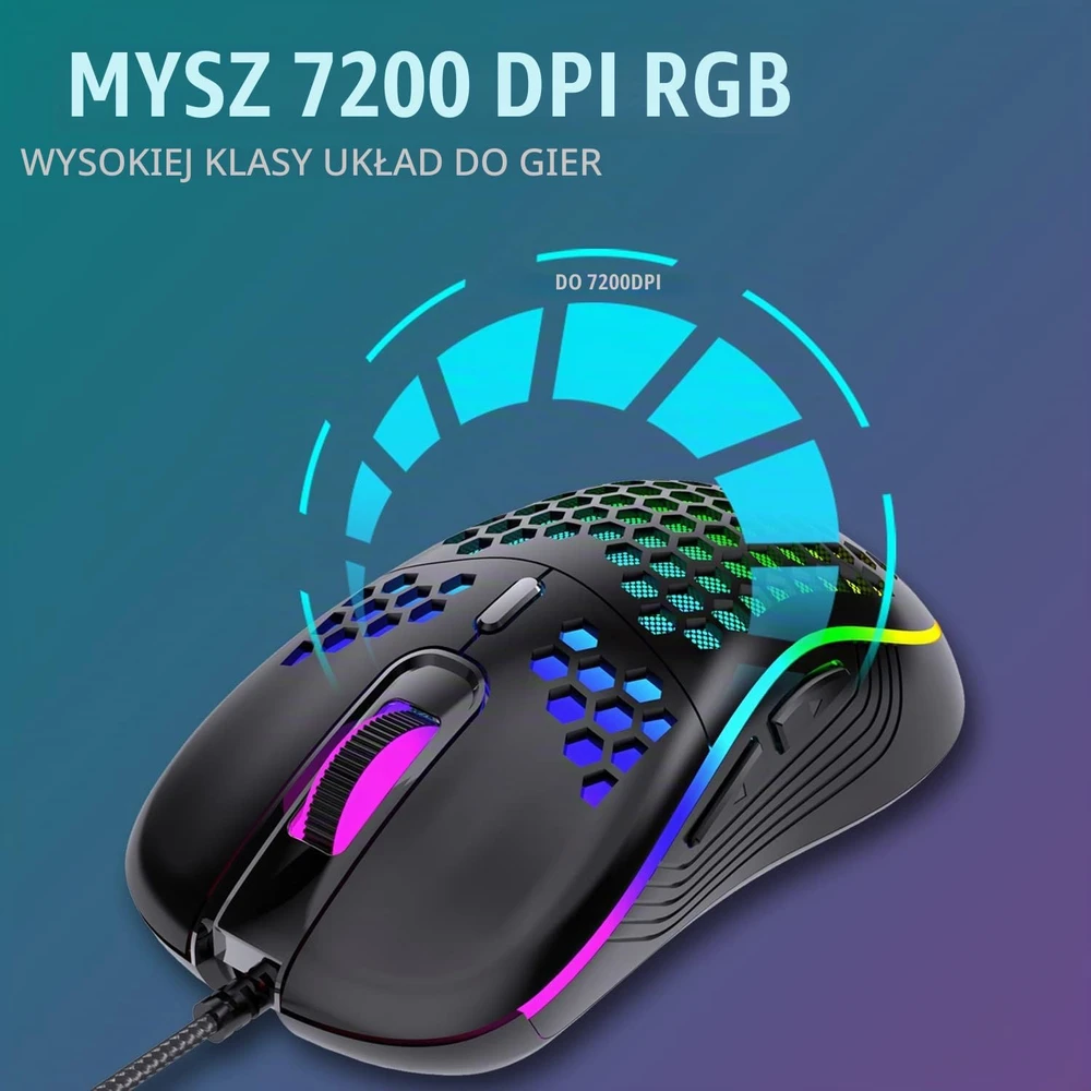 Klaviatūra RedThunder laidinis žaidimų klaviatūros ir pelės rinkinys RGB, 62 klavišai, 7200 DPI, K62