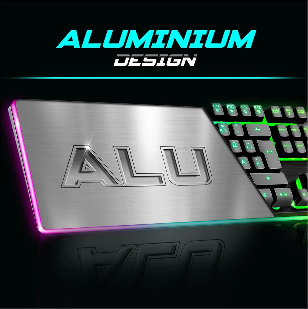 Klaviatūra Spirit Of Gamer belaidis žaidimų klaviatūros ir pelės rinkinys 2,4 GHz QWERTZ Ultimate 600