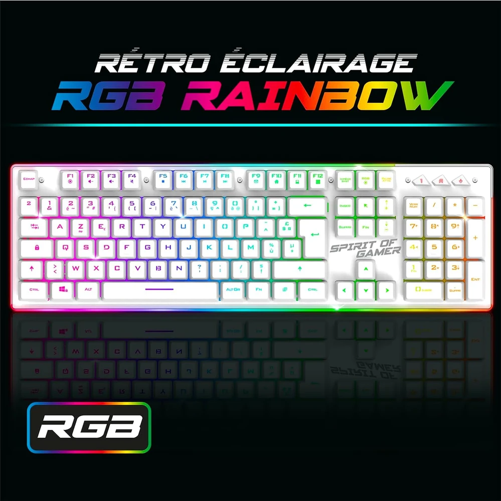 Klaviatūra Spirit Of Gamer belaidis žaidimų klaviatūros ir pelės rinkinys 2,4 GHz RGB ULTIMATE 600