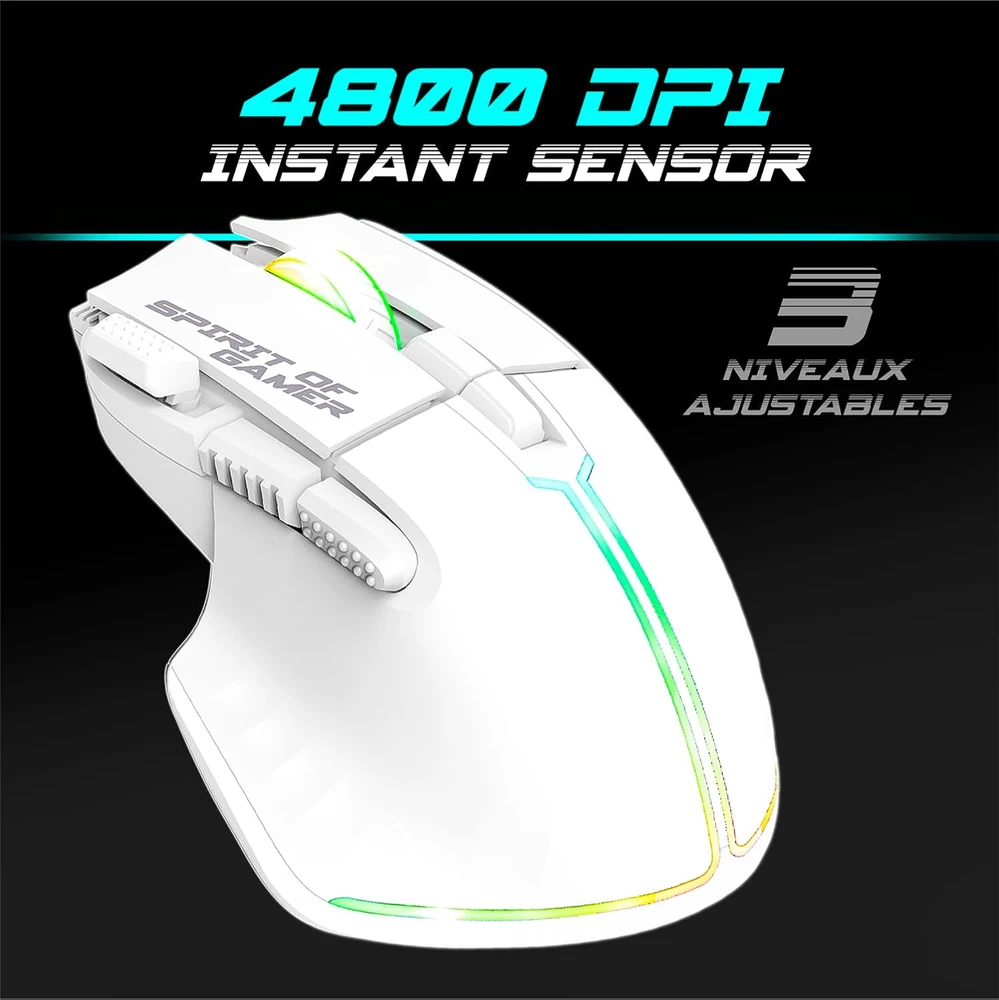 Klaviatūra Spirit Of Gamer belaidis žaidimų klaviatūros ir pelės rinkinys 2,4 GHz RGB ULTIMATE 600