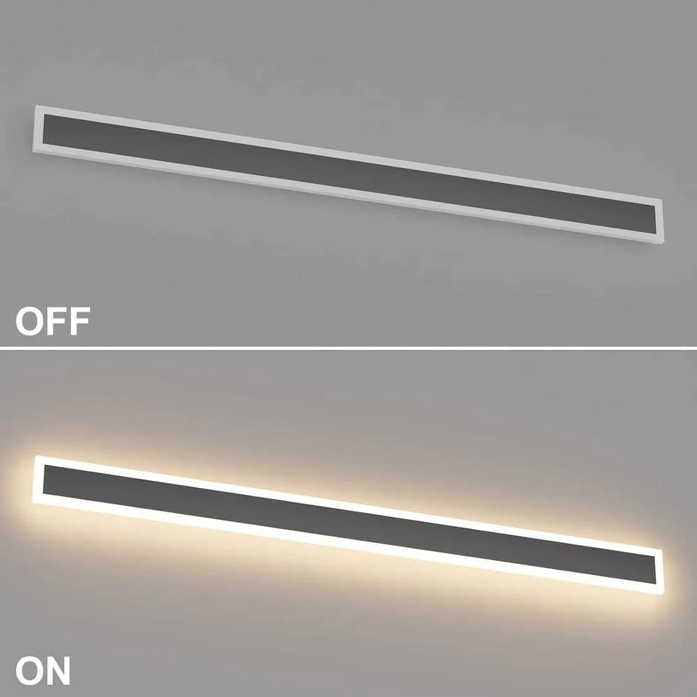 Klighten LED sieninis šviestuvas, IP54, 35 W, 121,5 cm, akrilas ir geležis, tamsiai pilkas, HW603-35 W-3000 K