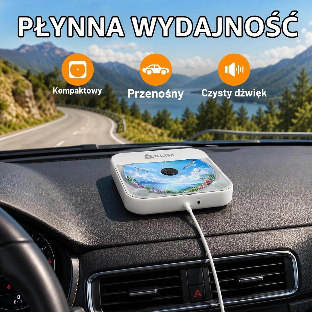 KLIM automobilinis CD grotuvas su USB, AUX ir nuotolinio valdymo pultu KLIM Nomad