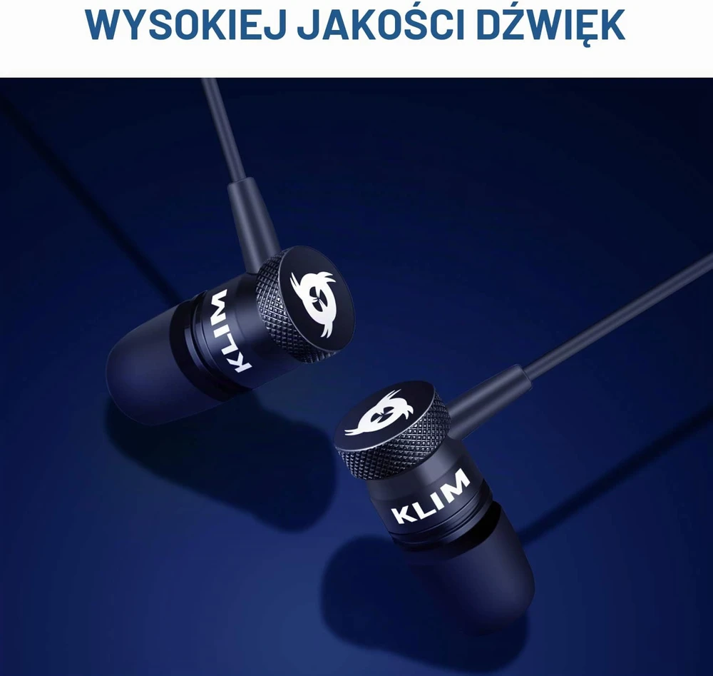 KLIM į ausis įdedamos laidinės USB-C ausinės su mikrofonu ir atminties putomis Fusion