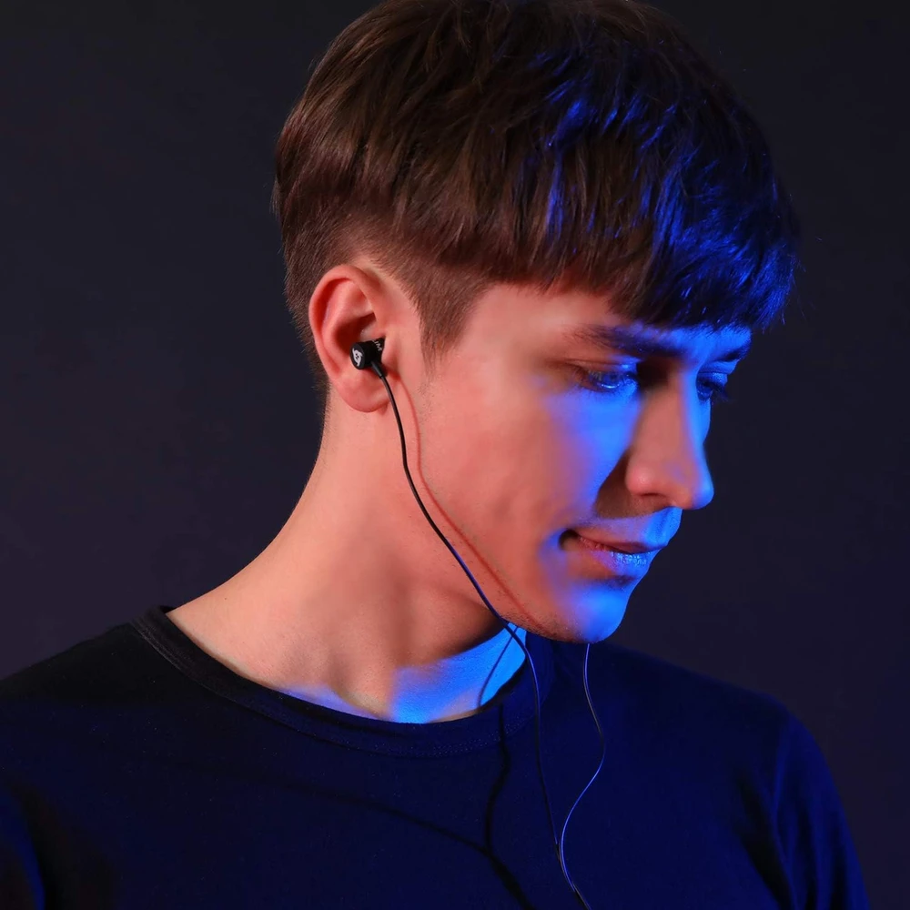 KLIM į ausis įdedamos laidinės USB-C ausinės su mikrofonu ir atminties putomis Fusion