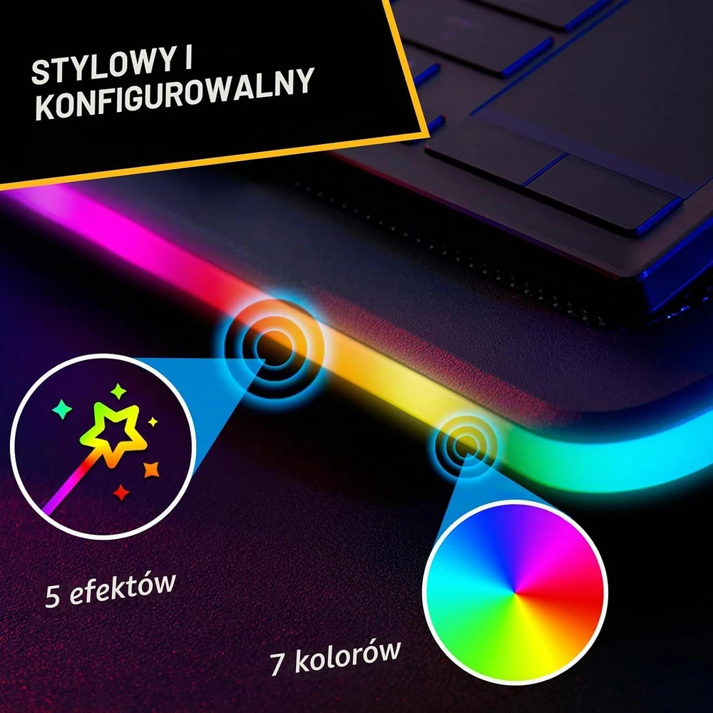 KLIM nešiojamojo kompiuterio aušinimo padėklas Ultimate RGB 11–19 col. M20