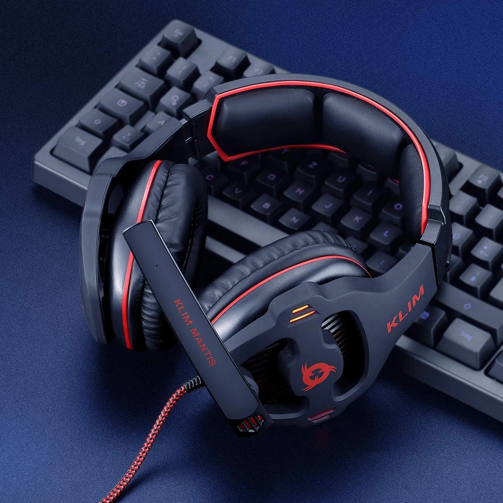 KLIM žaidimų ausinės Mantis su mikrofonu, USB ir 7.1 erdviniu garsu