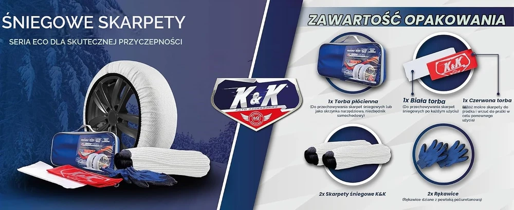 KNK Boutique automobilių sniego kojinės padangoms XL Eco Series 90.30.0025