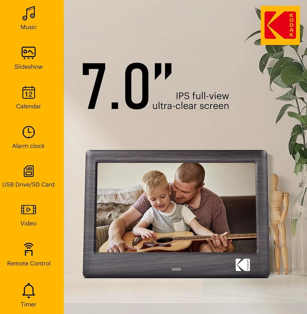 KODAK skaitmeninis nuotraukų rėmelis 10,1 col. IPS 1024 × 600 RM