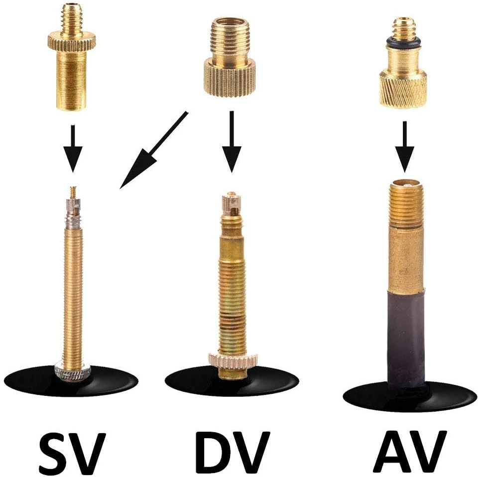 KOHMUI dviračių ventilių adapterių rinkinys 15 vnt. SV, AV ir DV, modelis 22