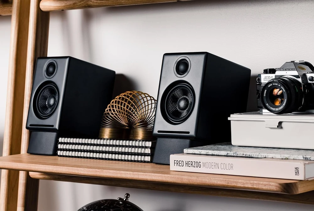 Kompiuterio kolonėlės Audioengine bevieliai kompiuterio garsiakalbiai Bluetooth 60 W, USB, 2.0 sistema A2+