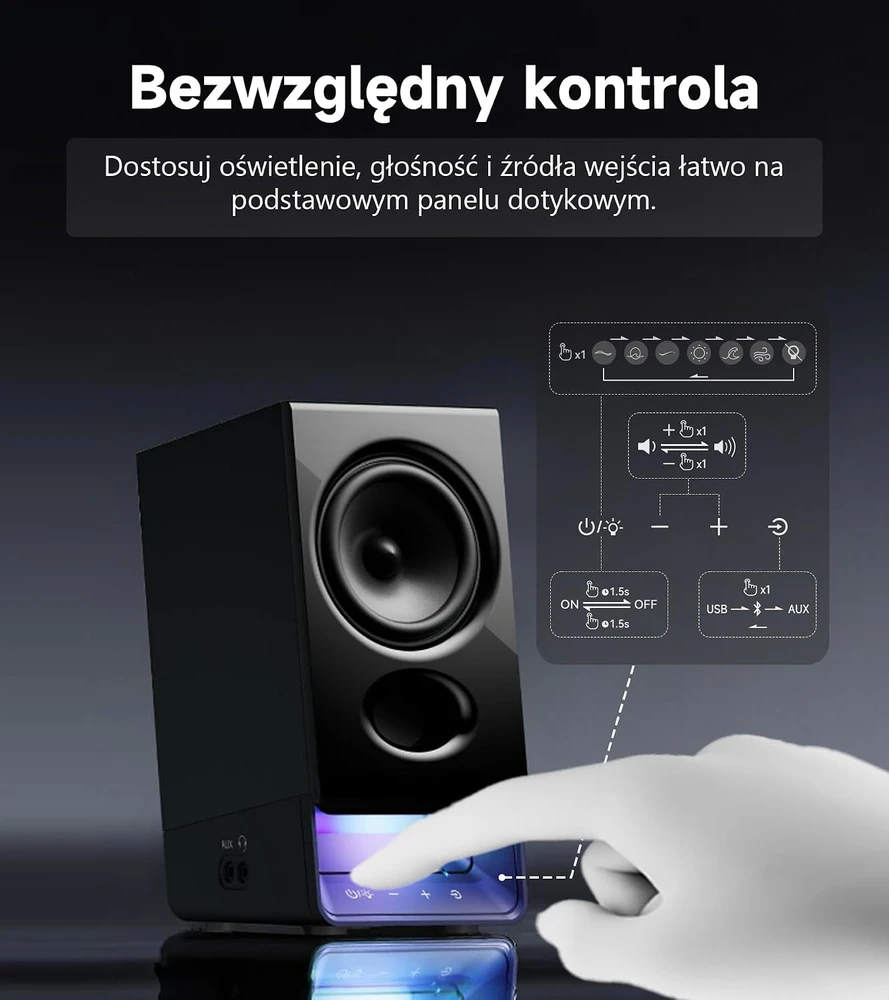 Kompiuterio kolonėlės Edifier kompiuterinės kolonėlės su USB, Bluetooth 6.0, 5 W RMS, MDF korpusu, R20BT