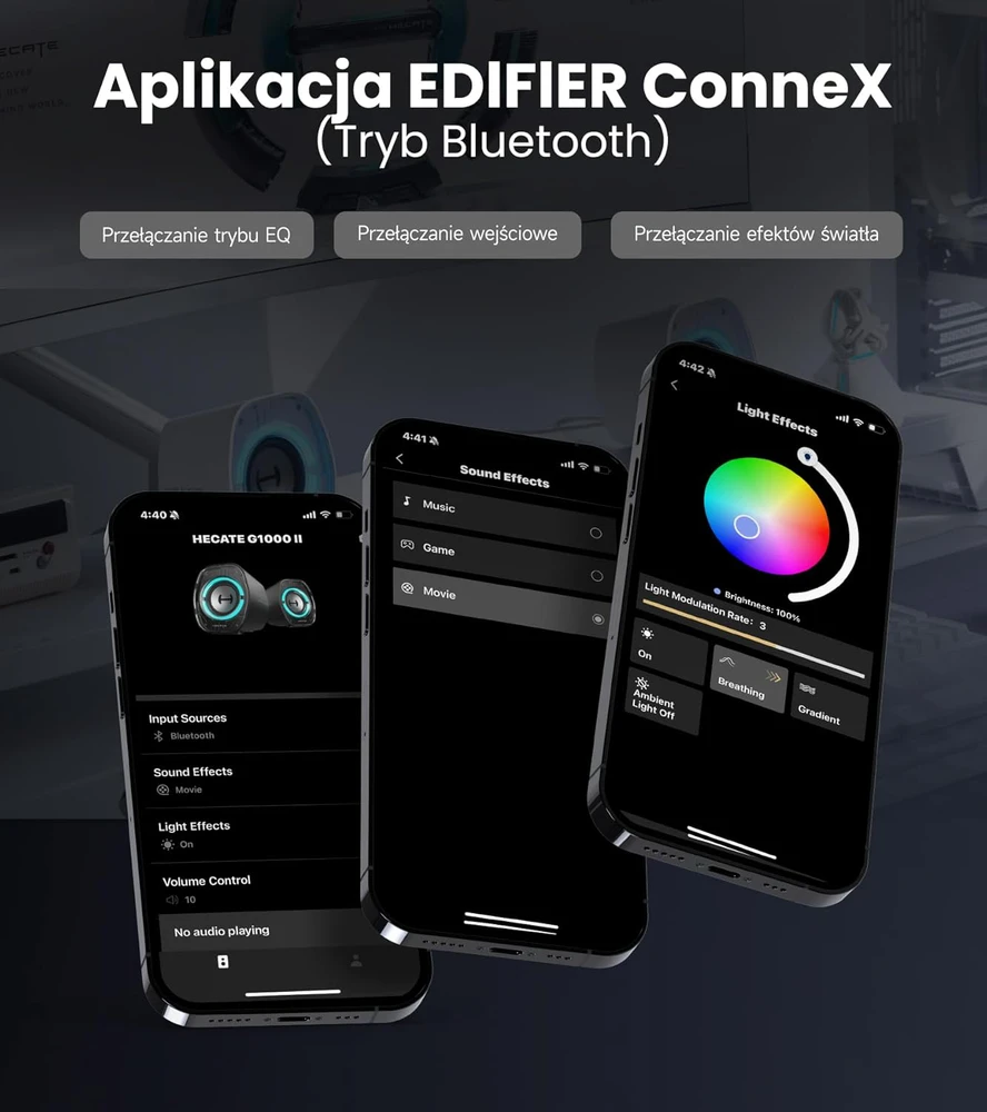 Kompiuterio kolonėlės Edifier staliniai žaidimų kompiuterio garsiakalbiai, Bluetooth 5.4, 2.5 colių garsiakalbis, G1000 II