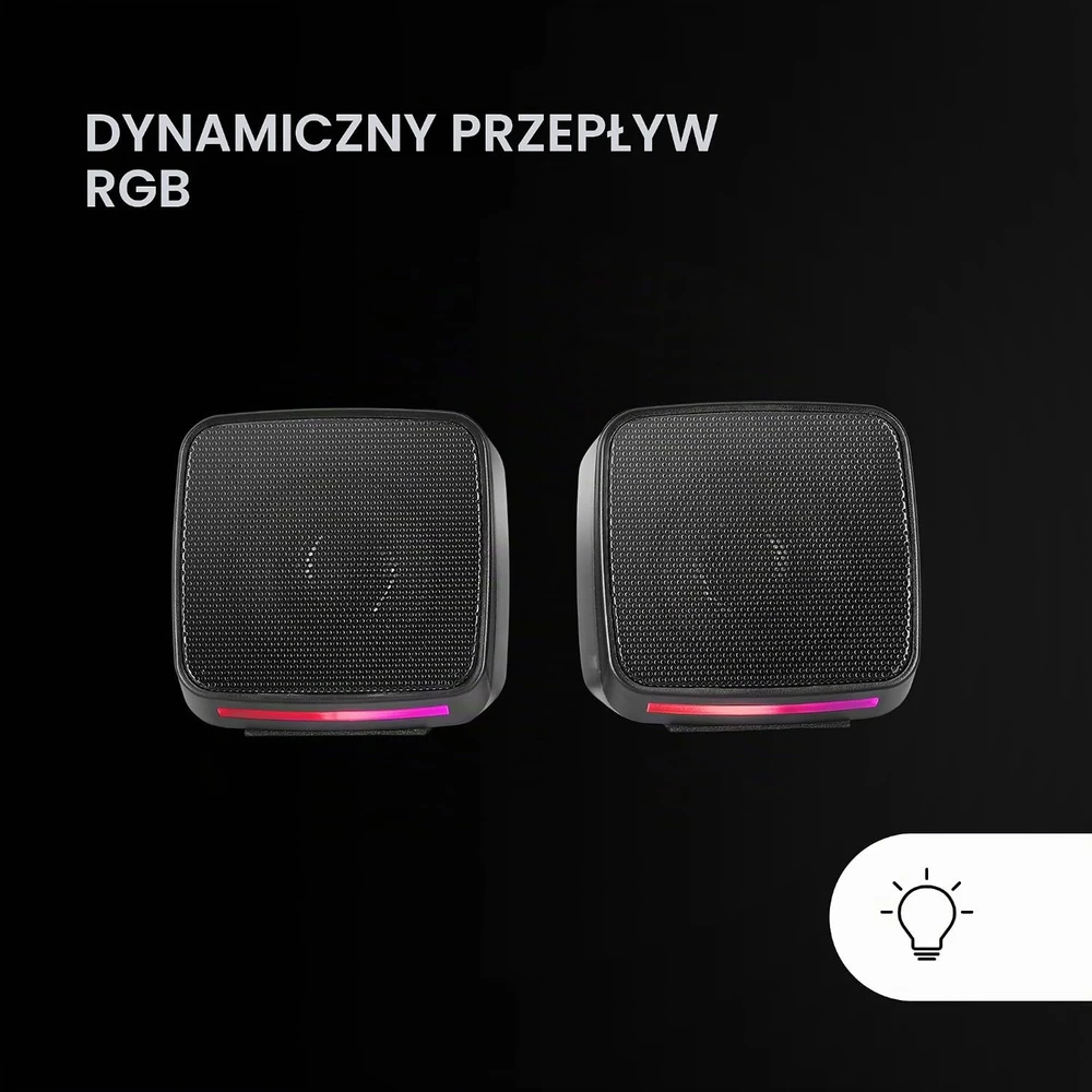 Kompiuterio kolonėlės Mars Gaming 10 W kompiuterinės kolonėlės su RGB apšvietimu, AUX ir USB, MSPRO