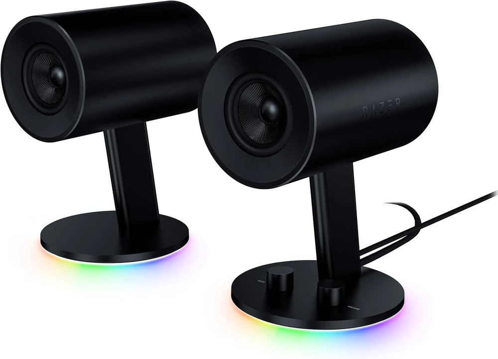 Kolonėlės Razer Nommo Chroma (Juodos) su apšvietimu