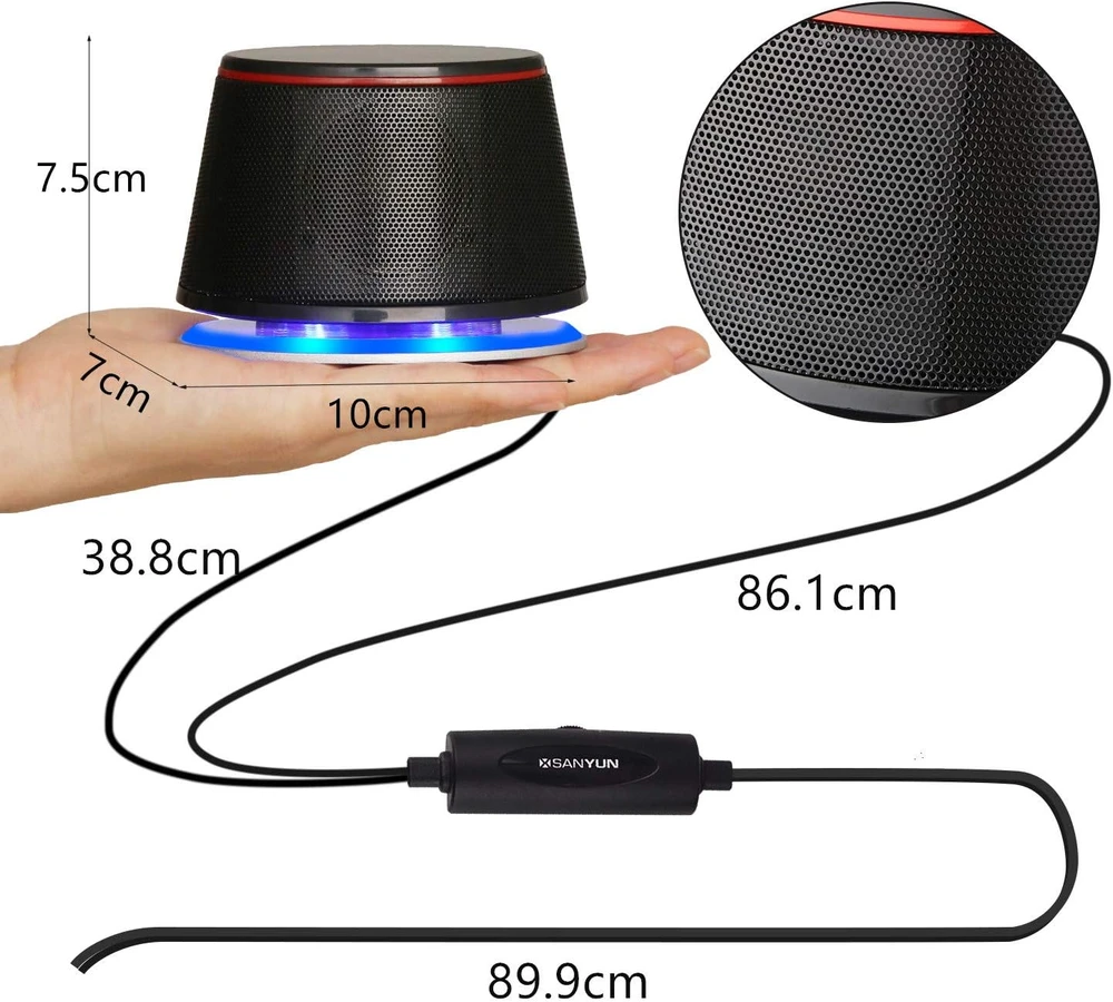 Kompiuterio kolonėlės Sanyun kompiuterinės kolonėlės SW102 2.0, 10 W, USB-A ir 3,5 mm