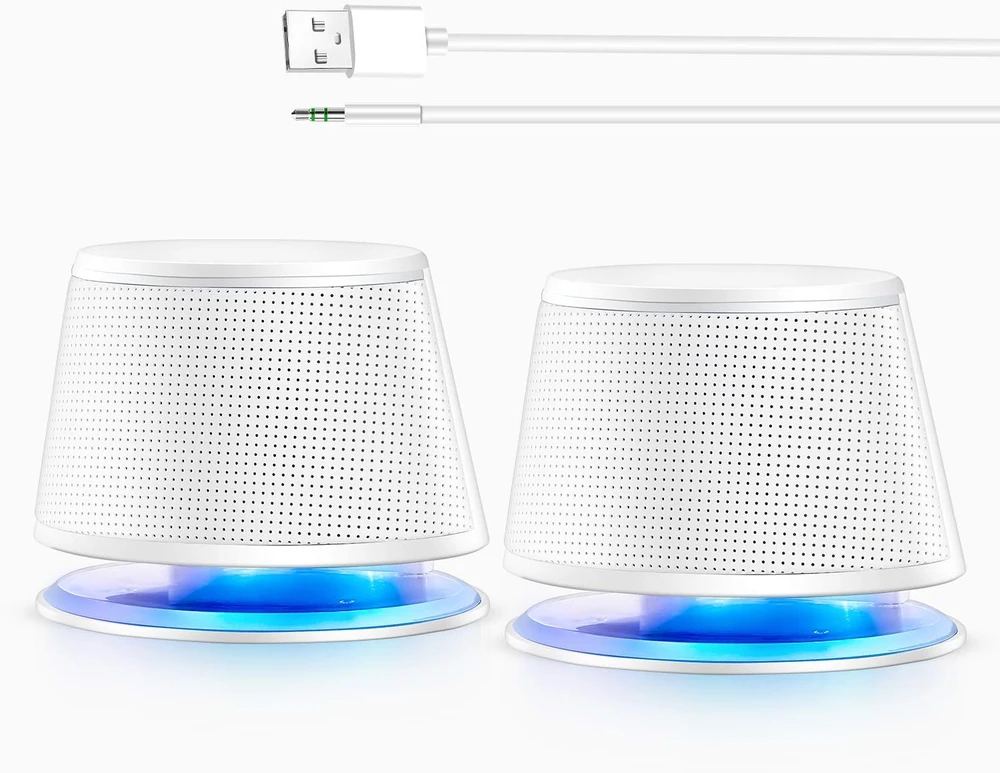 Kompiuterio kolonėlės Sanyun kompiuterio garsiakalbiai 2.0, 10 W, USB maitinimas ir 3,5 mm SW102