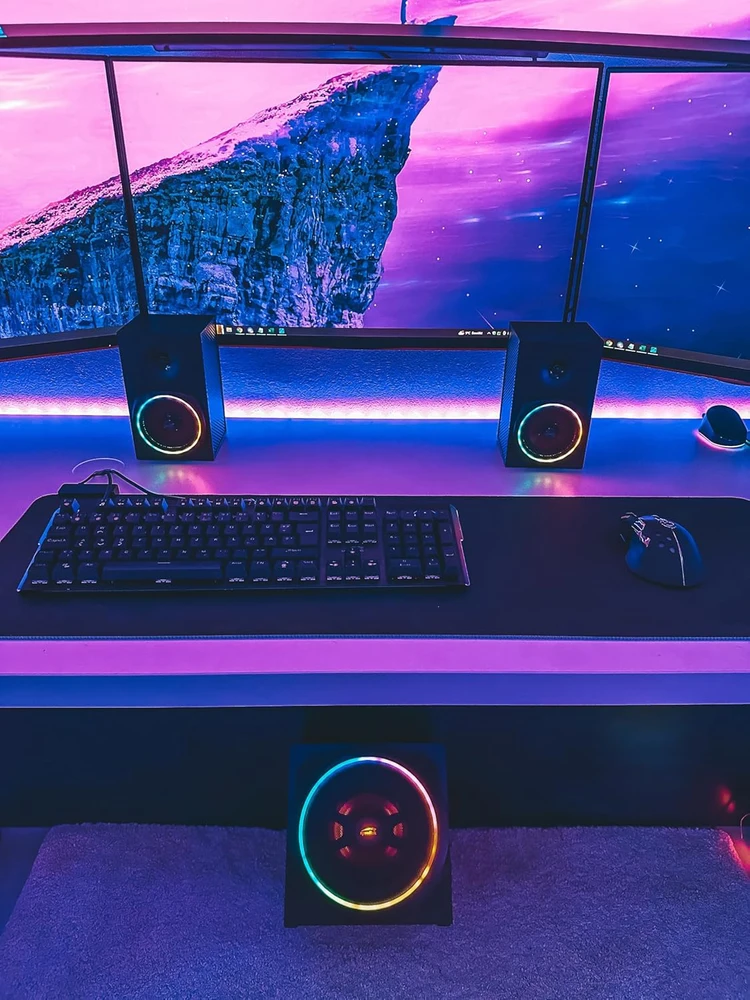 Kompiuterio kolonėlės Speedlink kolonėlė GRAVITY CARBON RGB. 2.1 System. sw retail