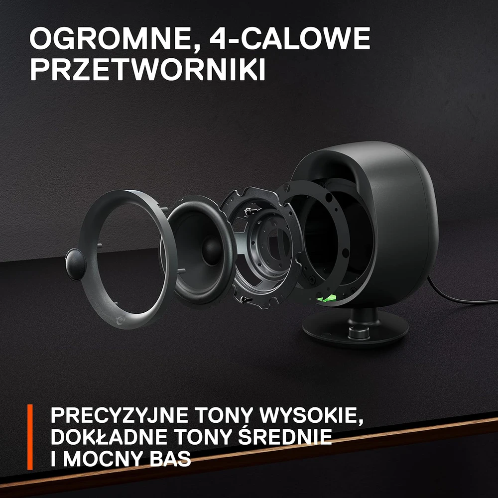 Kompiuterio kolonėlės SteelSeries Arena 3, Juodos spalvos