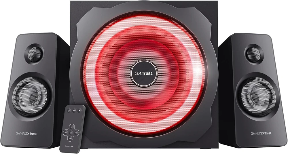 Kompiuterio kolonėlės Speaker Set Trust GXT 629 Tytan 2.1 RGB 22944 (2.1, juodos spalvos)