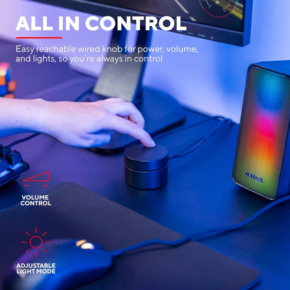 Kompiuterio kolonėlės TRUST GXT 611 Wezz RGB Illuminated 2.1 kolonėlės