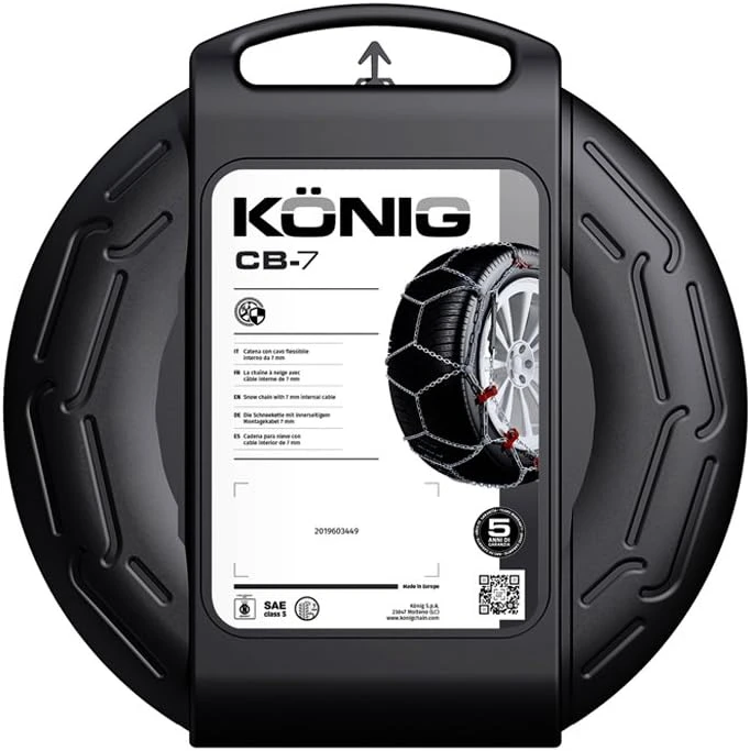 KÖNIG sniego grandinės automobiliui su rankiniu įtempimu, 7 mm, CB-7 100