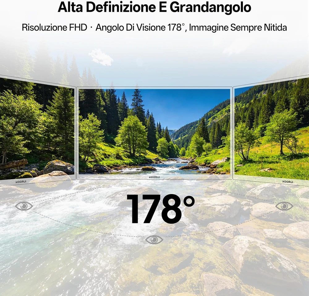 KOORUI 24 colių Full HD VA monitorius 100 Hz su HDMI, modelis MB24V29FS3