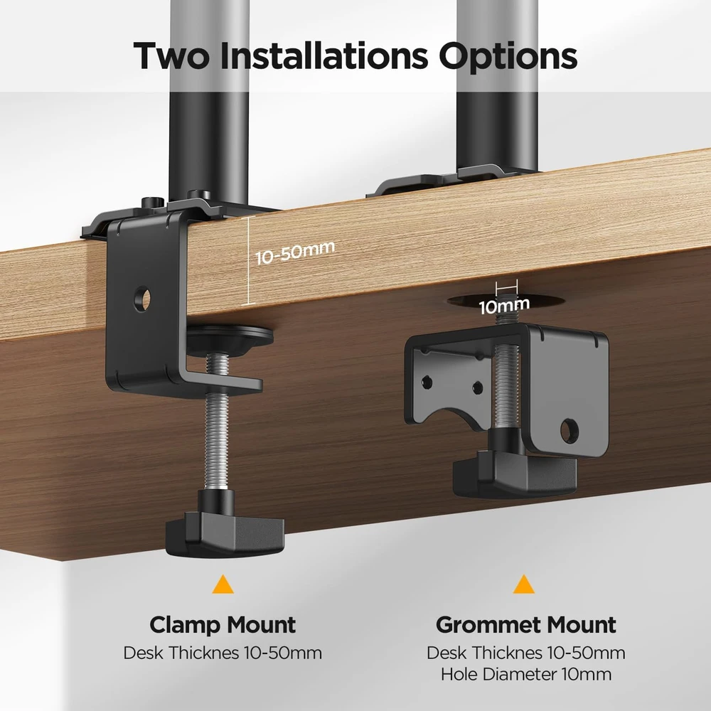 KOORUI vienos svirties monitoriaus laikiklis 13–27 col., VESA 75 × 75 / 100 × 100 mm KR10G