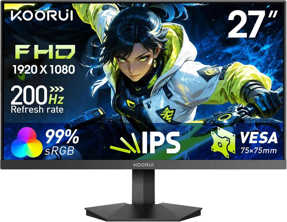 Gaming Monitorius KOORUI G2711P 27in 1920 x 1080 IPS 1 ms HDR400 DP HDMI