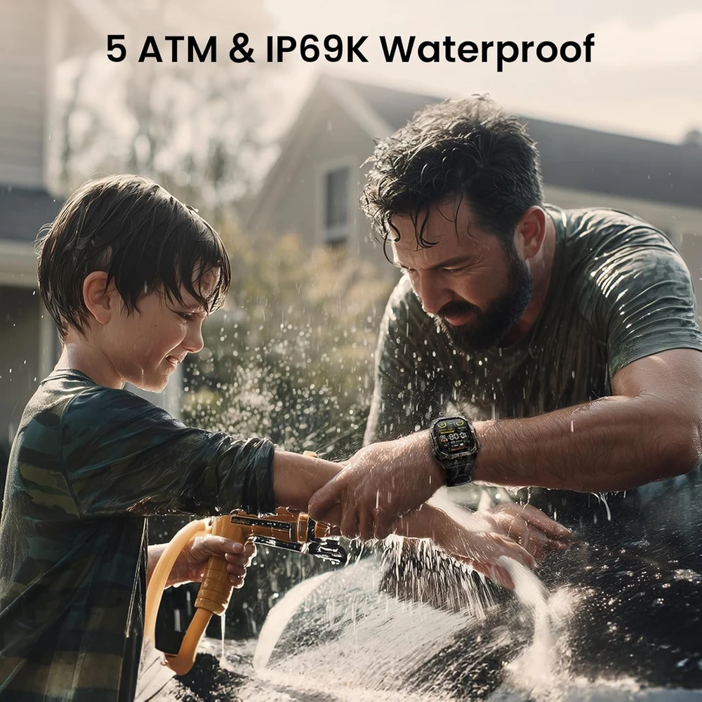 Kospet išmanusis laikrodis Tank M3 49 mm AMOLED ekranas Bluetooth skambinimas IP69K juodas