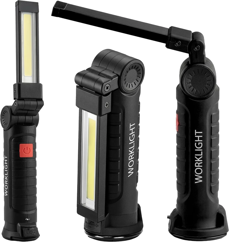 KRUMAD LED dirbtuvinė lempa su magnetiniu pagrindu, USB įkraunama, IP65, KMD339