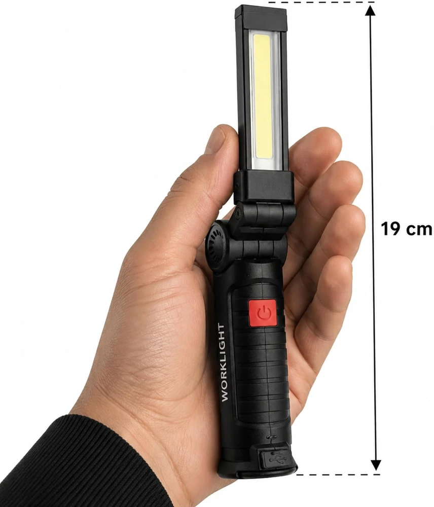 KRUMAD LED dirbtuvinė lempa su magnetiniu pagrindu, USB įkraunama, IP65, KMD339