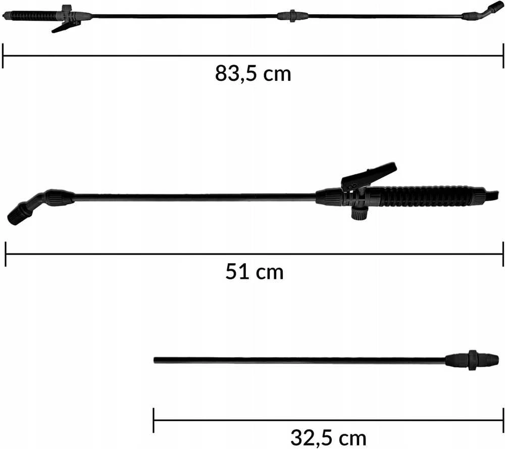 KRUMAD rankinis slėginis purkštuvas 5 l, reguliuojama antgalio lanca, 120 cm žarna, KR-DS5L-203