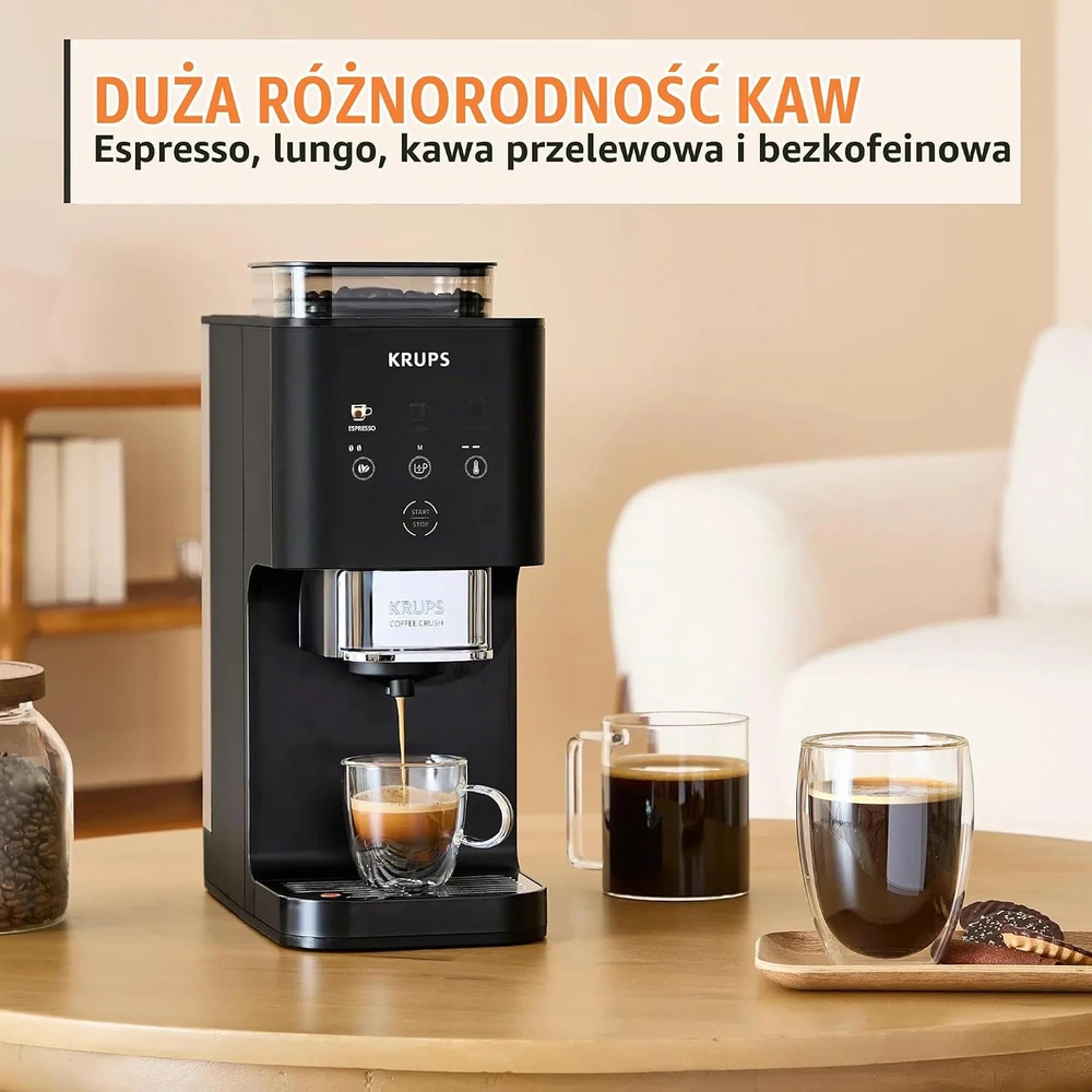Krups automatinis kavos aparatas su malūnėliu 15 barų, 2 l, SA4028E0