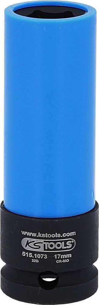 KS Tools smūginė galvutė aliuminio ratlankiams 1/2 col., 17 mm, ilga 515.1073