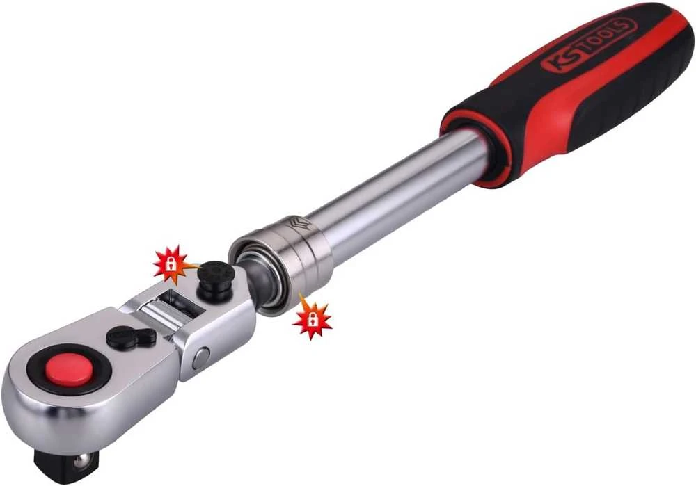 KS Tools teleskopinis perjungiamas terkšlinis raktas 3/8", 72 dantukai, 914.3820