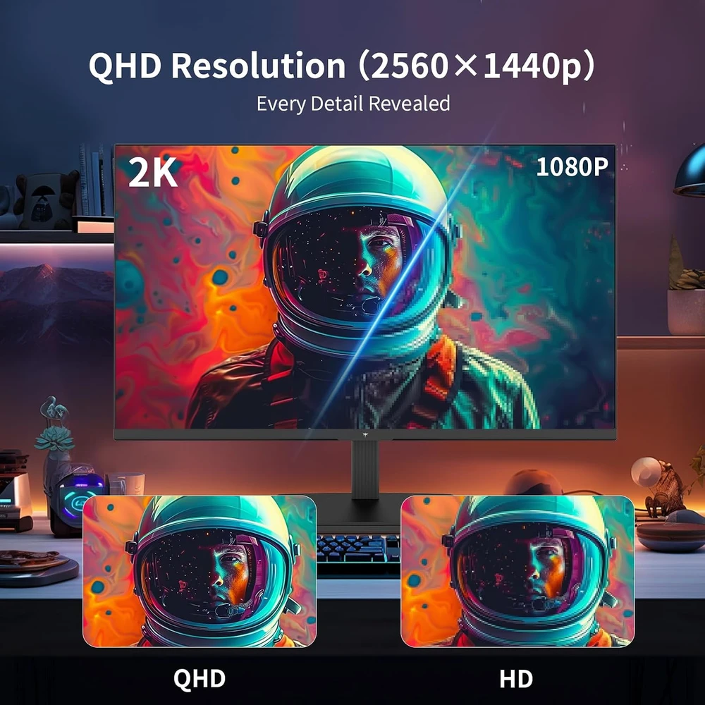 KTC 24 colių QHD IPS monitorius 2560 × 1440, 100 Hz, FreeSync, G-Sync H24T27