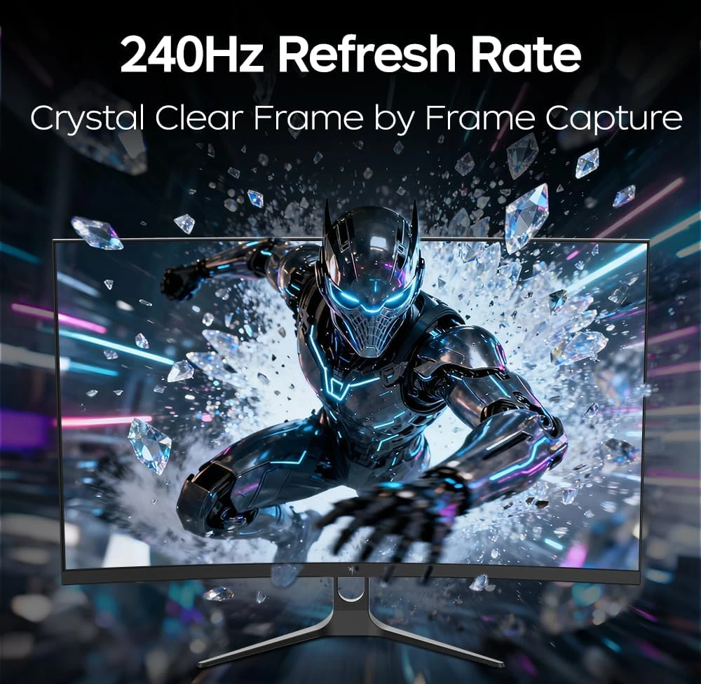 KTC lenktas žaidimų monitorius 32 colių FHD 240 Hz VA 1 ms H32C5